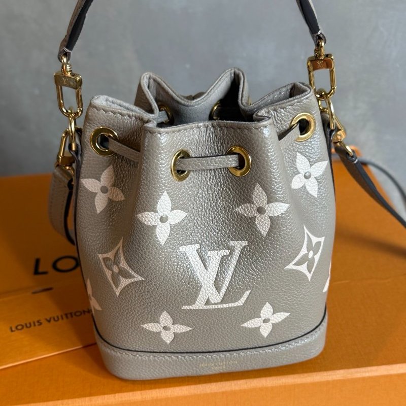 芯片款 路易威登/Louis Vuitton 大象灰老花水桶手提肩背斜背包-1