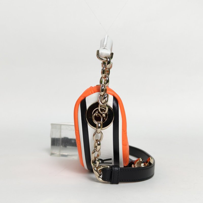 DIOR DiorVibeHobo手袋超迷你拼色羊皮淺金扣2022肩背包-3