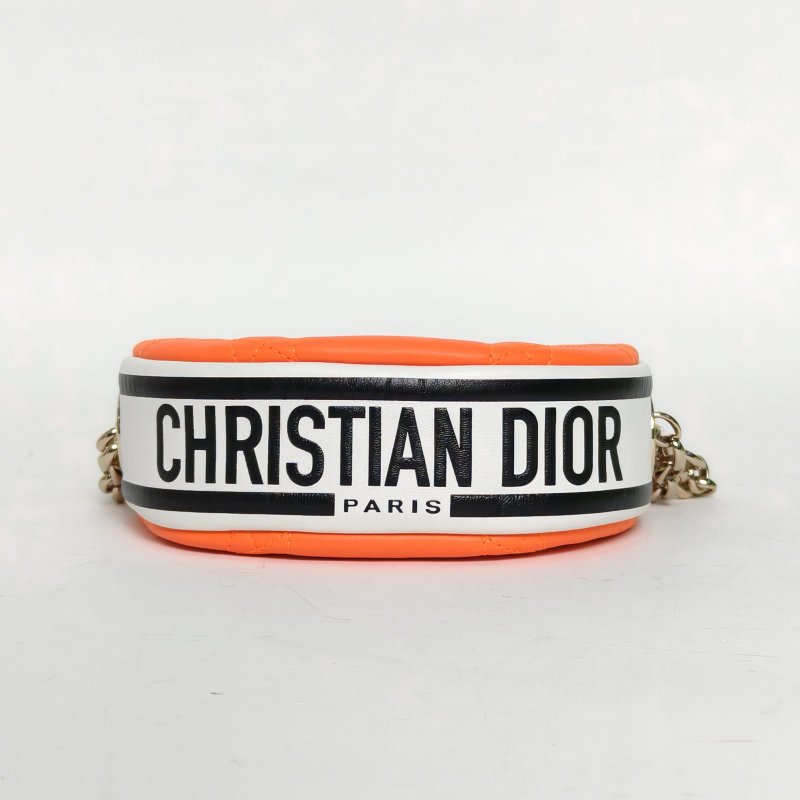 DIOR DiorVibeHobo手袋超迷你拼色羊皮淺金扣2022肩背包-4