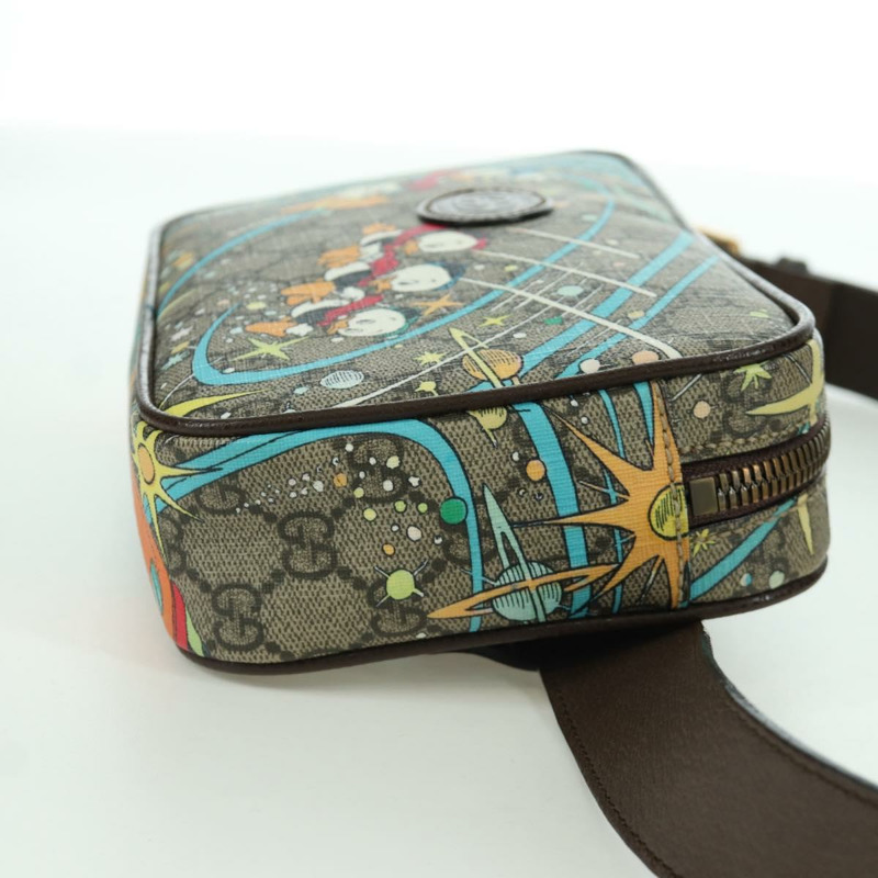 【日本直送】GUCCI GG帆布迪士尼腰包 PVC 米色金色 602695 正品 ARZ017SAM-3
