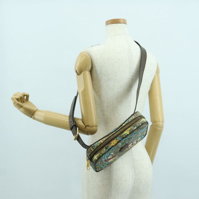 【日本直送】GUCCI GG帆布迪士尼腰包 PVC 米色金色 602695 正品 ARZ017SAM-27