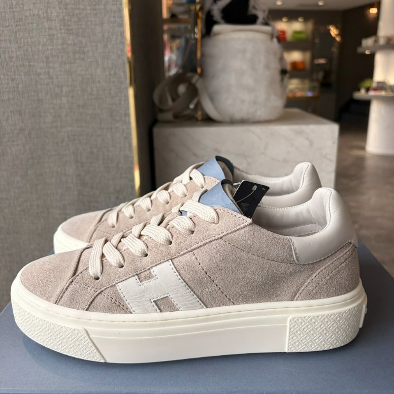 HOGAN Crosswind 麂皮運動鞋-米-3