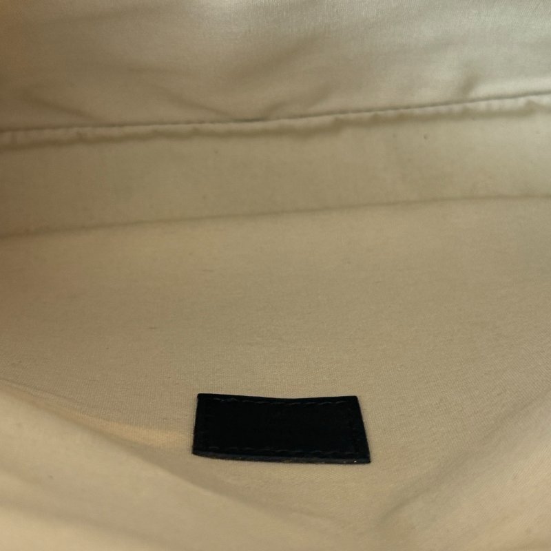 路易威登/Louis Vuitton 藍黑老花帆佈腋下包-10