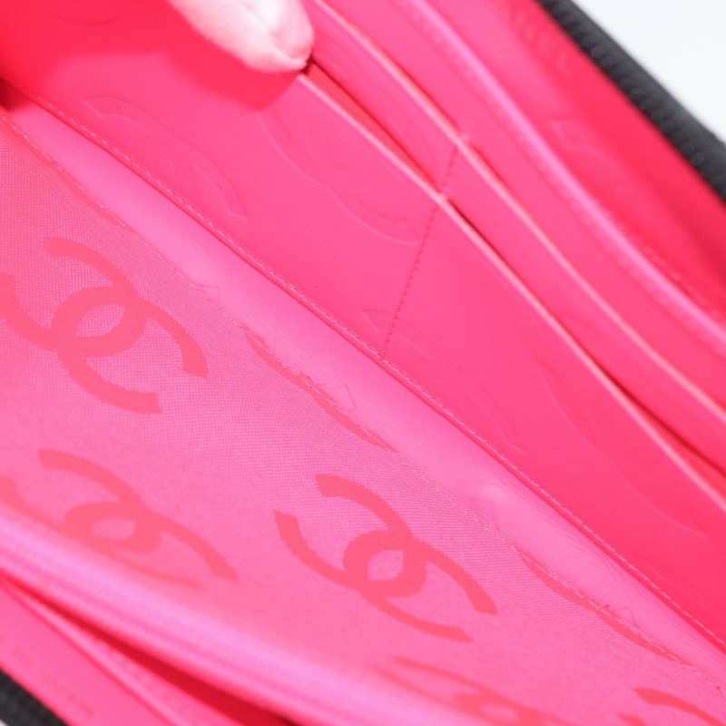 【日本直送】香奈兒 (CHANEL) 絎縫 Cambon 系列長款錢包，黑色銀色雙C標誌，正品編號 172434SAV-20