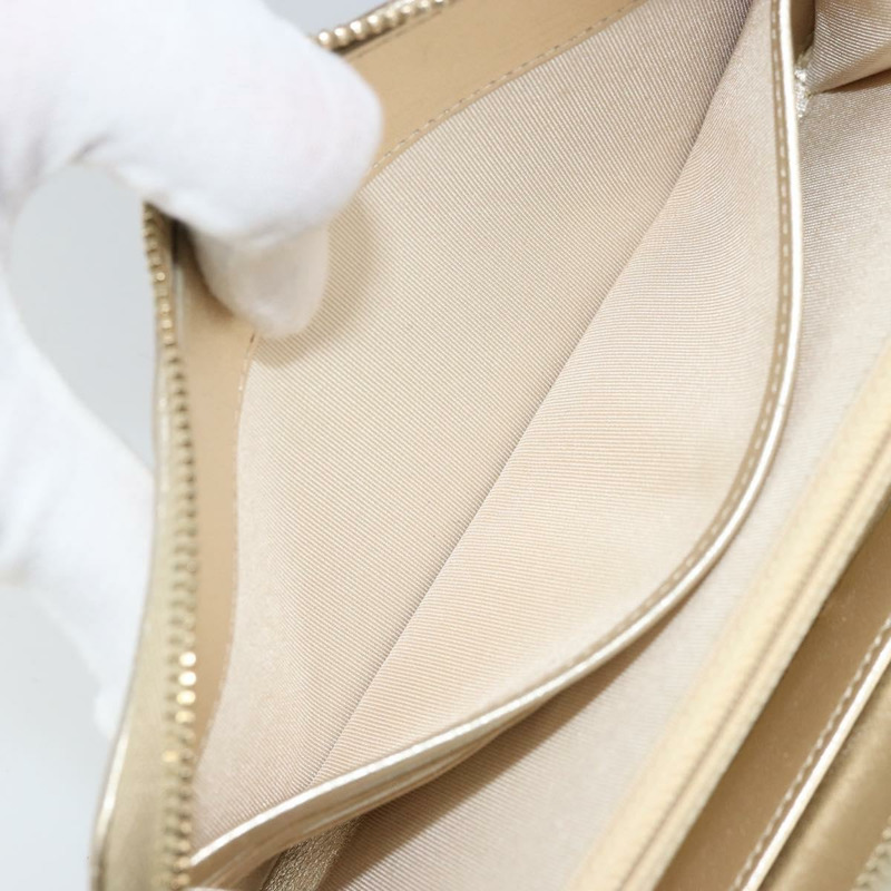 【日本直送】香奈兒 (CHANEL) 絎縫長款錢包，羊皮材質，金色 CC 標誌 LNZ571V-18