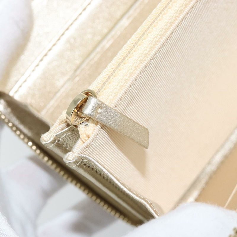 【日本直送】香奈兒 (CHANEL) 絎縫長款錢包，羊皮材質，金色 CC 標誌 LNZ571V-20