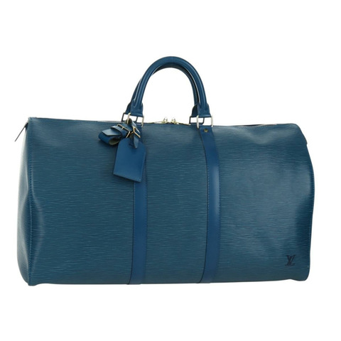 路易威登 Epi Keepall 50 波士頓包 藍色 M42965 LV 正品 173364V