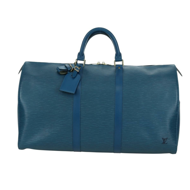 【日本直送】路易威登 Epi Keepall 50 波士頓包 藍色 M42965 LV 正品 173364V-12