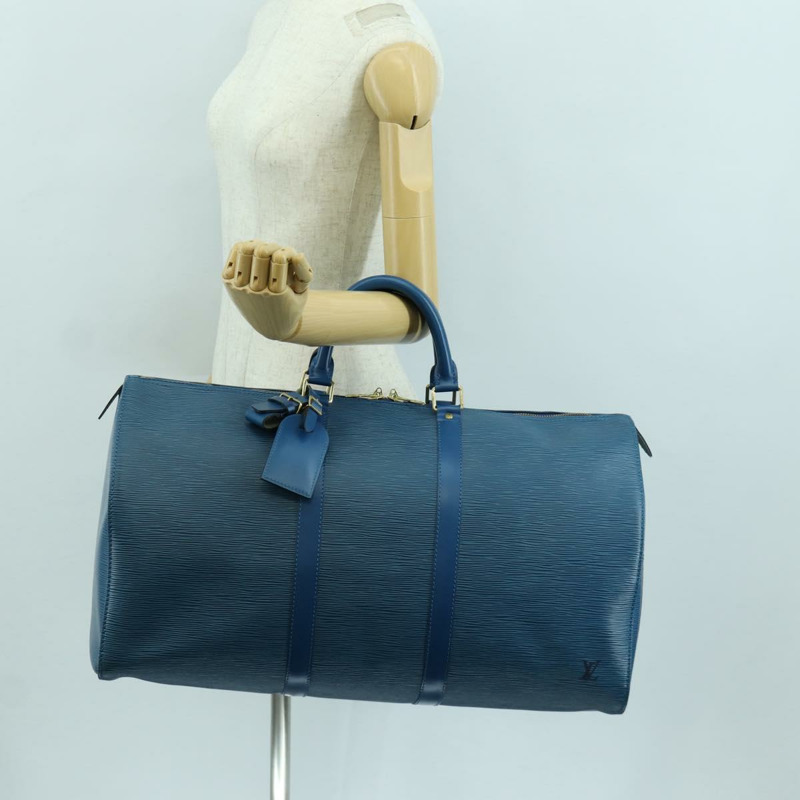 【日本直送】路易威登 Epi Keepall 50 波士頓包 藍色 M42965 LV 正品 173364V-22