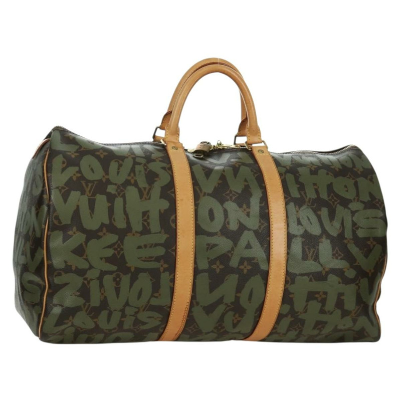 【日本直送】路易威登 Monogram Graffiti Keepall 50 旅行包 卡其色 M92196 LV 正品 BA11179SAV-0