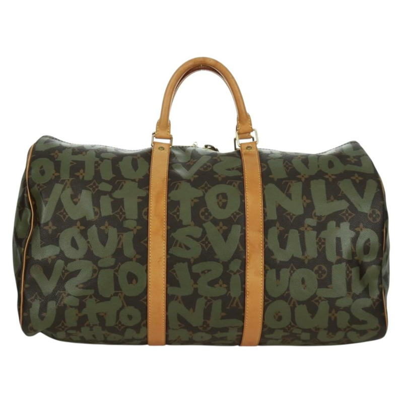 【日本直送】路易威登 Monogram Graffiti Keepall 50 旅行包 卡其色 M92196 LV 正品 BA11179SAV-1