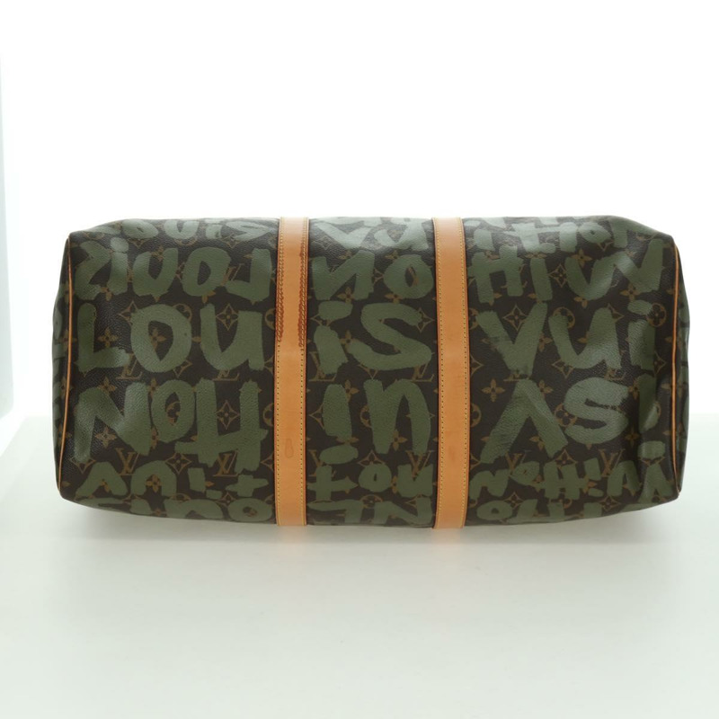 【日本直送】路易威登 Monogram Graffiti Keepall 50 旅行包 卡其色 M92196 LV 正品 BA11179SAV-4