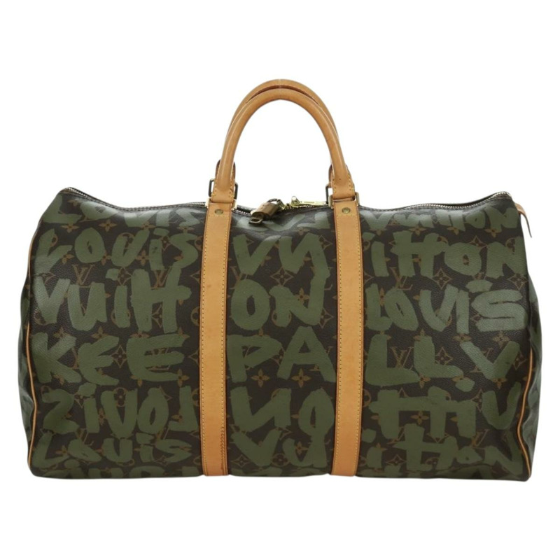 【日本直送】路易威登 Monogram Graffiti Keepall 50 旅行包 卡其色 M92196 LV 正品 BA11179SAV-12
