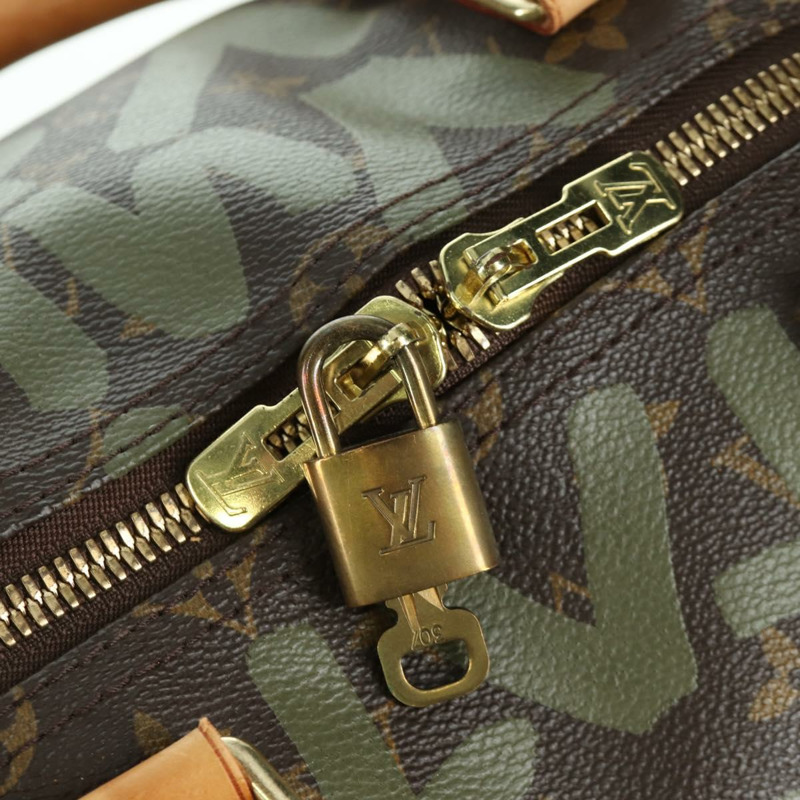 【日本直送】路易威登 Monogram Graffiti Keepall 50 旅行包 卡其色 M92196 LV 正品 BA11179SAV-19