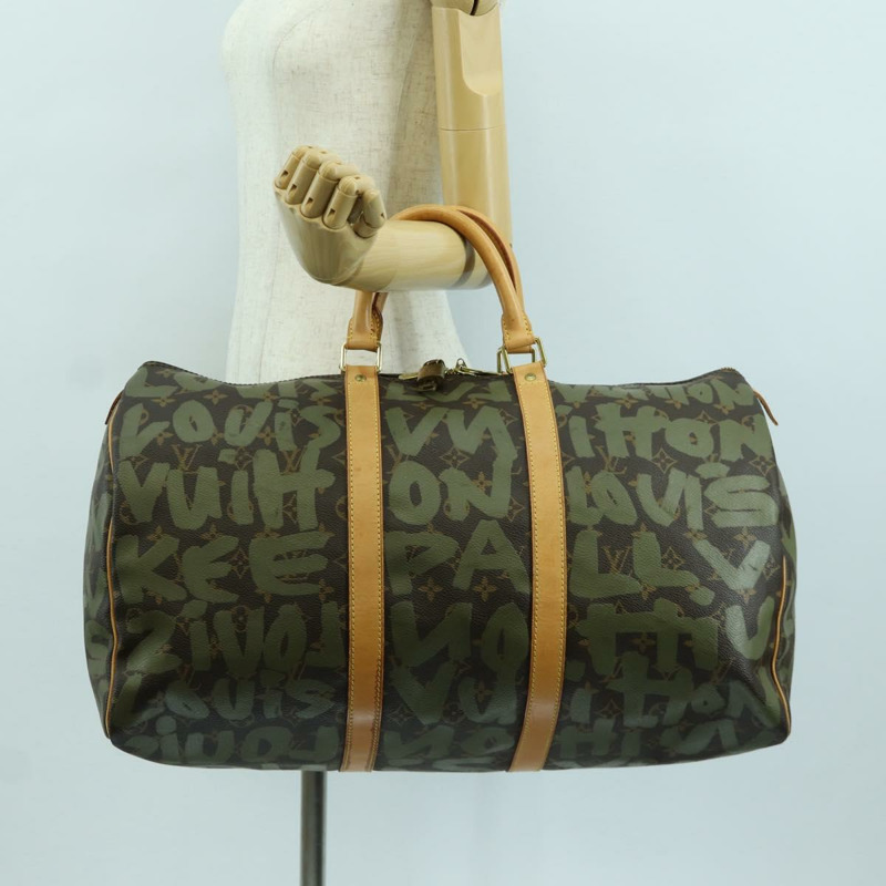 【日本直送】路易威登 Monogram Graffiti Keepall 50 旅行包 卡其色 M92196 LV 正品 BA11179SAV-22