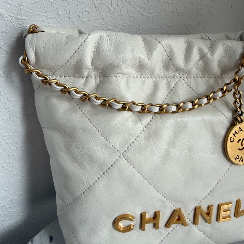 Chanel mini22bag 白色超有氣質 很新 很甜-1