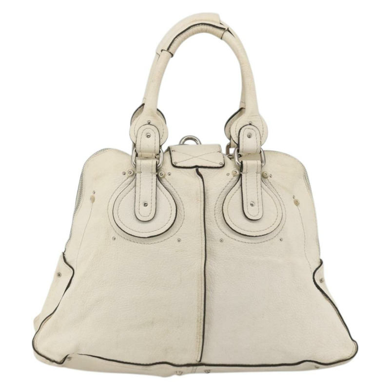 【日本直送】Chloe Paddington 手提包 皮革 白色 銀色 正品 BSZ323-1