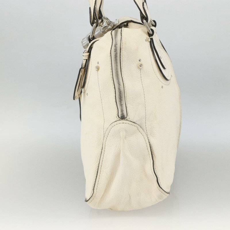 【日本直送】Chloe Paddington 手提包 皮革 白色 銀色 正品 BSZ323-3