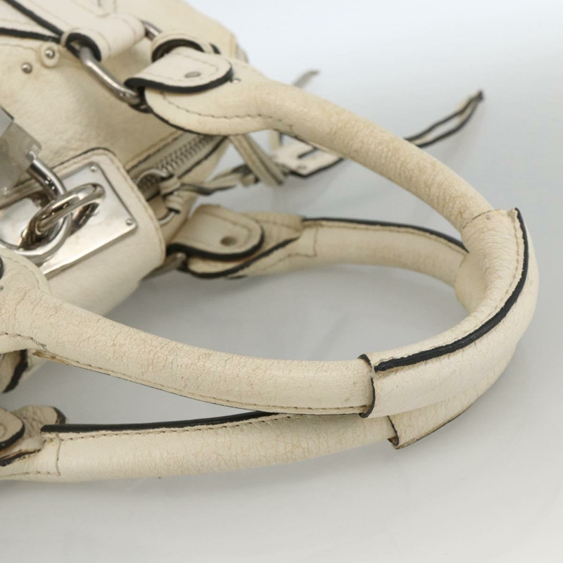 【日本直送】Chloe Paddington 手提包 皮革 白色 銀色 正品 BSZ323-6