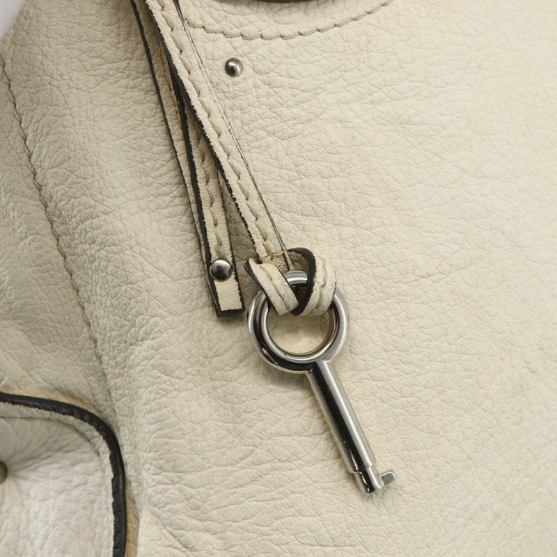 【日本直送】Chloe Paddington 手提包 皮革 白色 銀色 正品 BSZ323-8