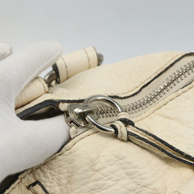 【日本直送】Chloe Paddington 手提包 皮革 白色 銀色 正品 BSZ323-9