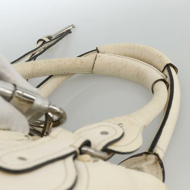 【日本直送】Chloe Paddington 手提包 皮革 白色 銀色 正品 BSZ323-13