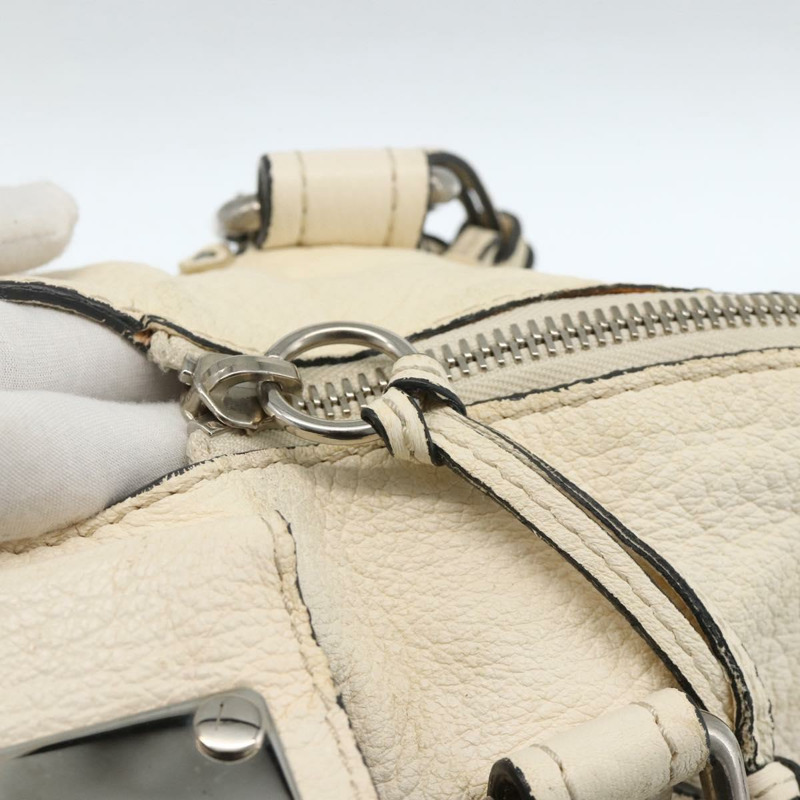 【日本直送】Chloe Paddington 手提包 皮革 白色 銀色 正品 BSZ323-18