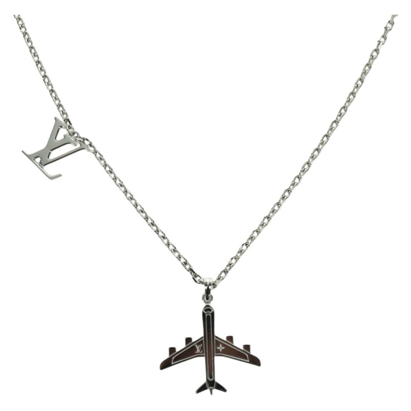 【日本直送】路易威登 LV 飛機項鍊 金屬銀色 MP3157 LV Auth LNZ1009M-0