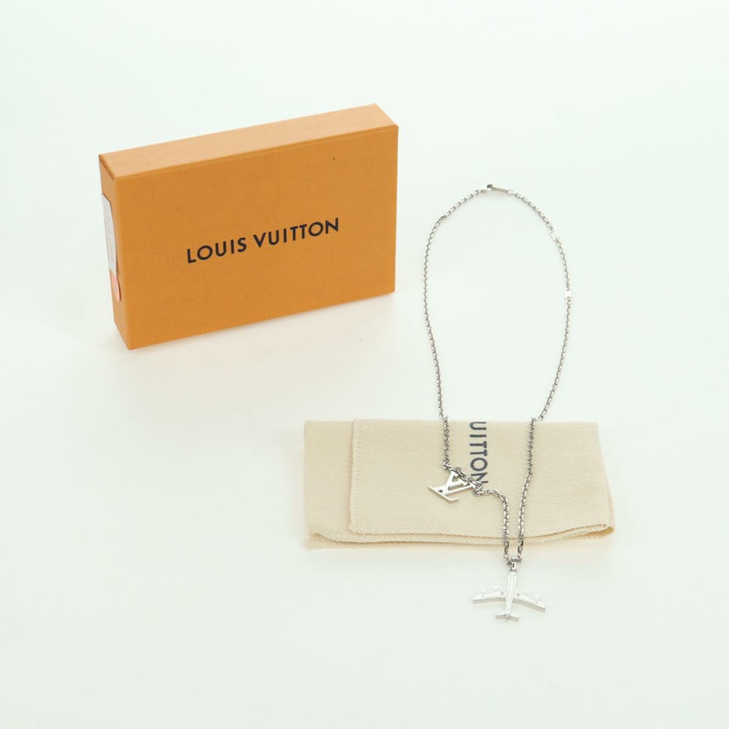 【日本直送】路易威登 LV 飛機項鍊 金屬銀色 MP3157 LV Auth LNZ1009M-11