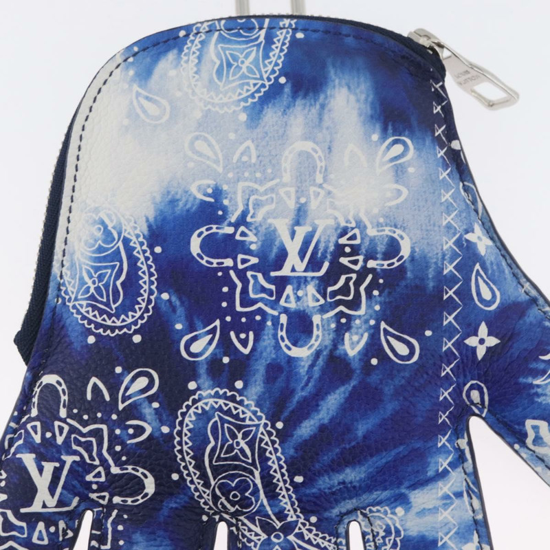 【日本直送】路易威登 Monogram Bandana HIGH 5 手拿包 白色 藍色 M81410 LV 正品 ARZ477SAM-4