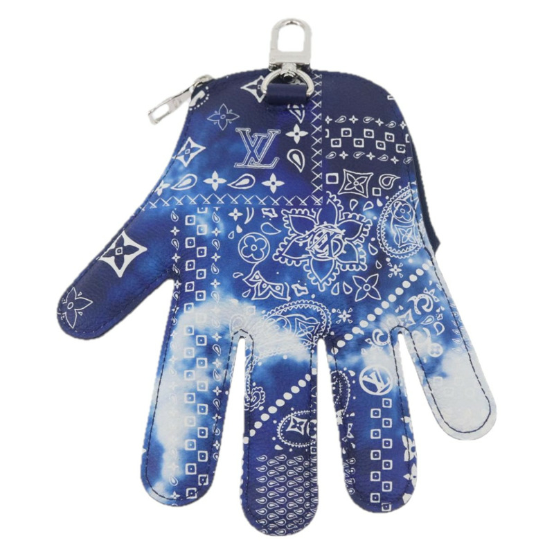 【日本直送】路易威登 Monogram Bandana HIGH 5 手拿包 白色 藍色 M81410 LV 正品 ARZ477SAM-6