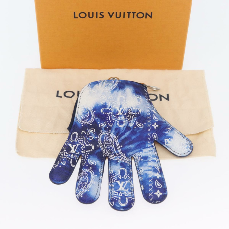 【日本直送】路易威登 Monogram Bandana HIGH 5 手拿包 白色 藍色 M81410 LV 正品 ARZ477SAM-11