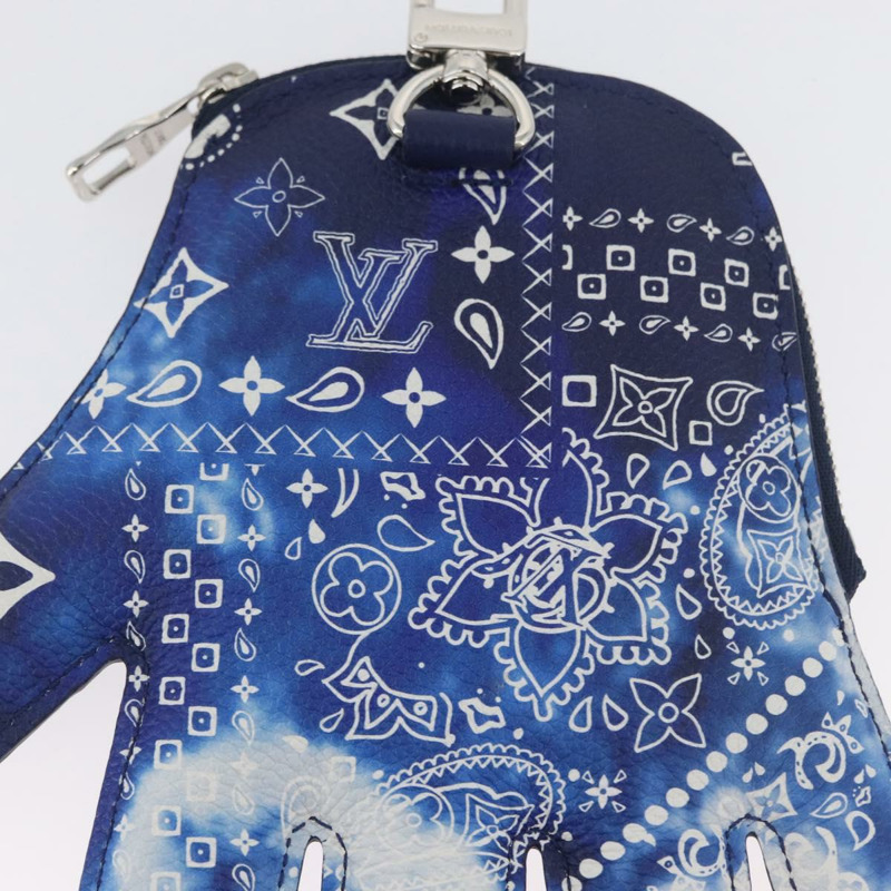 【日本直送】路易威登 Monogram Bandana HIGH 5 手拿包 白色 藍色 M81410 LV 正品 ARZ477SAM-16