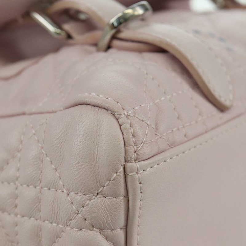 【日本直送】Christian Dior Cannage Stardust 小號雙肩包，羊皮材質，粉紅色，正品 ARZ437M-19