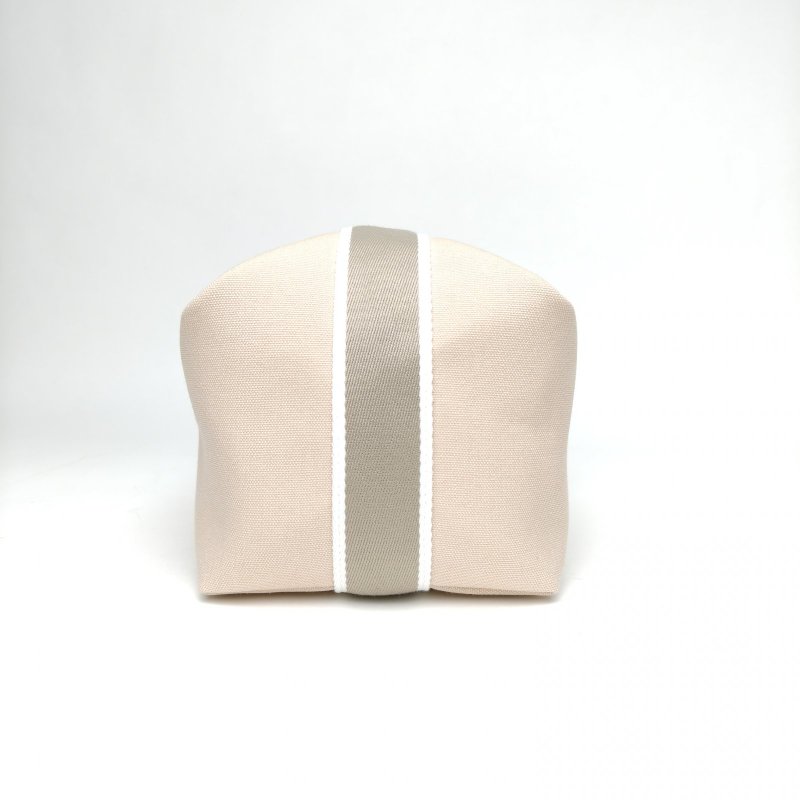 HERMES Bride-a-Brac飯盒包大號25米色棉銀扣肩背包-3