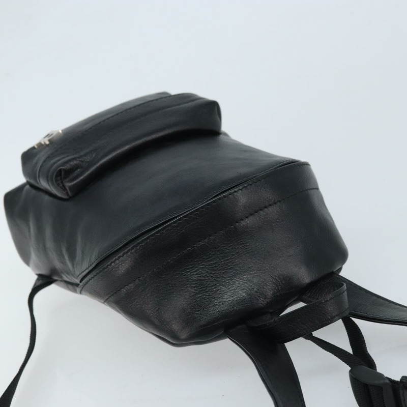 【日本直送】BALENCIAGA 黑色銀色皮革雙肩包 580026 正品 174080A-5