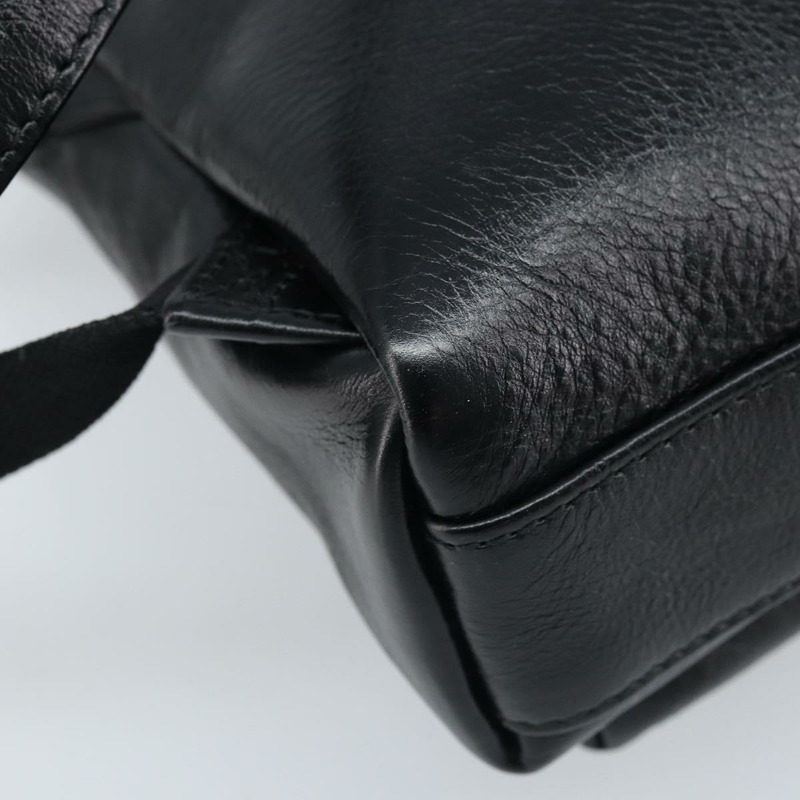 【日本直送】BALENCIAGA 黑色銀色皮革雙肩包 580026 正品 174080A-17