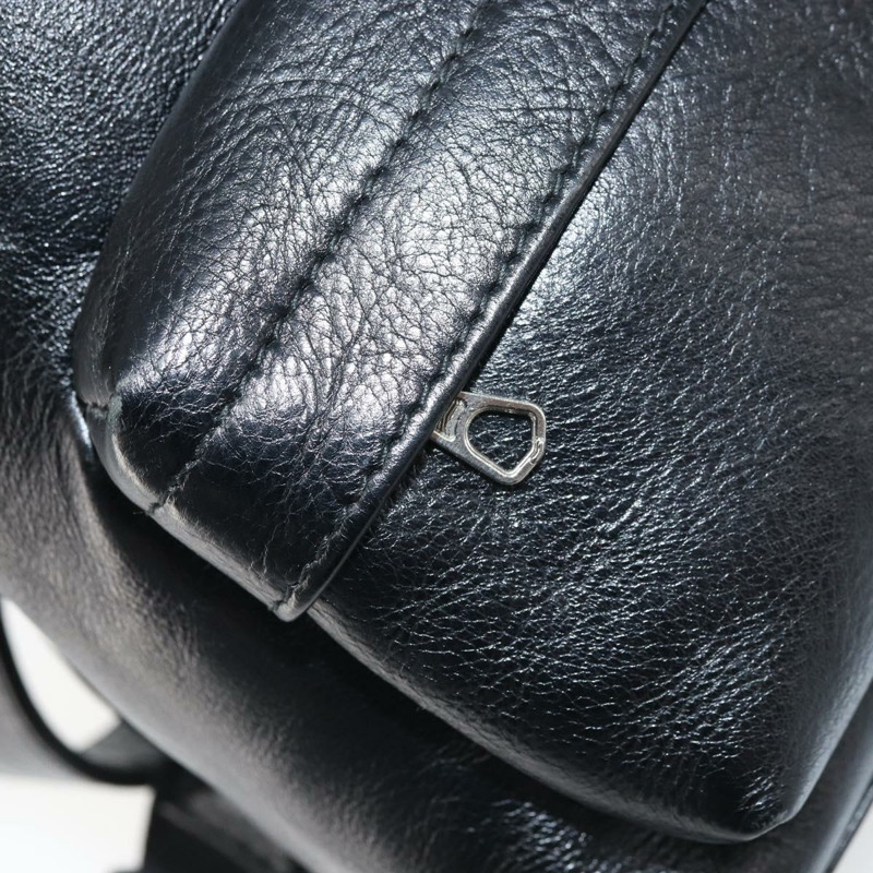 【日本直送】BALENCIAGA 黑色銀色皮革雙肩包 580026 正品 174080A-23