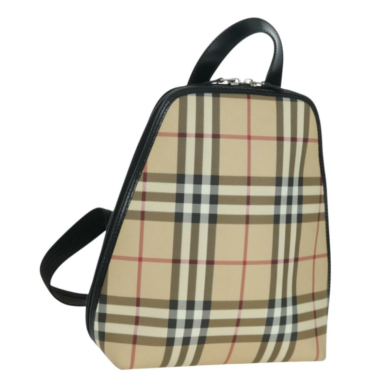 【日本直送】BURBERRY Nova 格紋雙肩包 PVC 米色 正品 am11045V-0