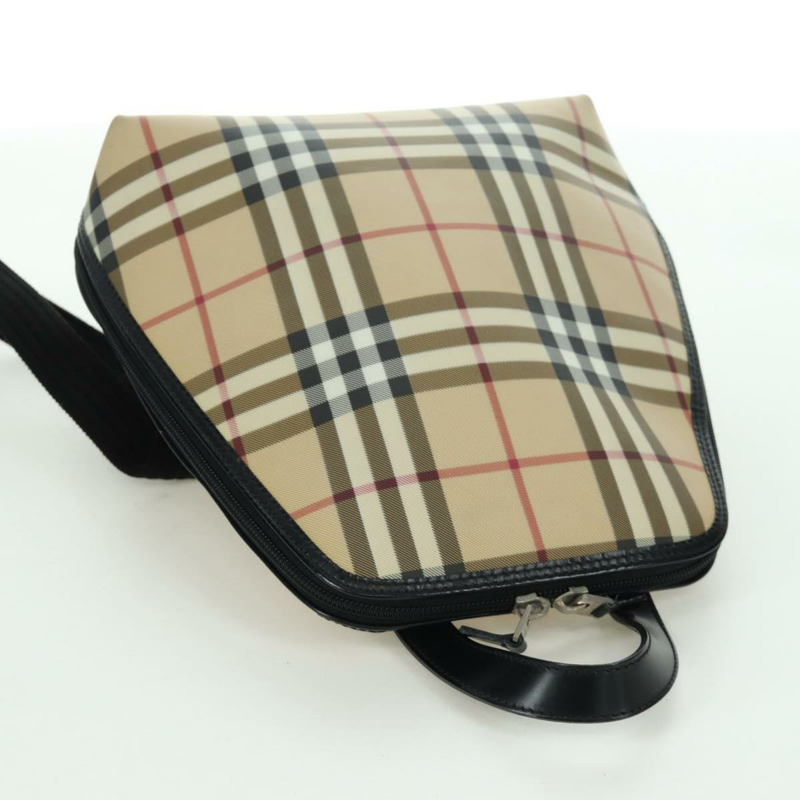【日本直送】BURBERRY Nova 格紋雙肩包 PVC 米色 正品 am11045V-5