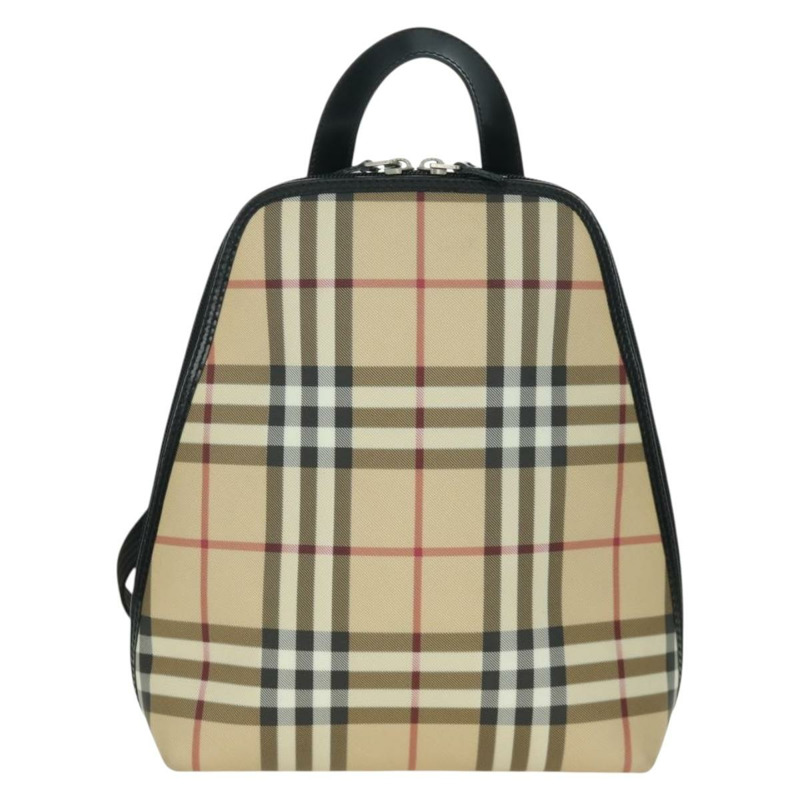 【日本直送】BURBERRY Nova 格紋雙肩包 PVC 米色 正品 am11045V-12