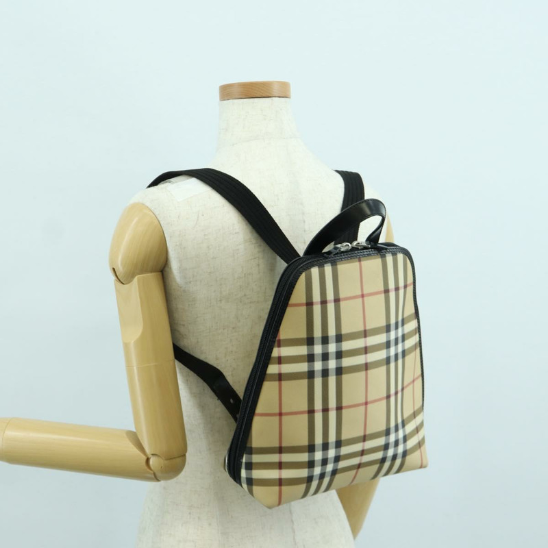 【日本直送】BURBERRY Nova 格紋雙肩包 PVC 米色 正品 am11045V-24
