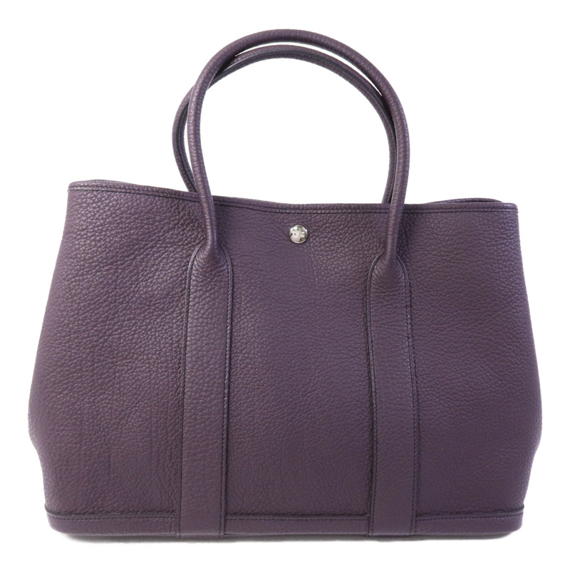 HERMES Negonda皮革Garden Party PM手挽袋Aubergine-1
