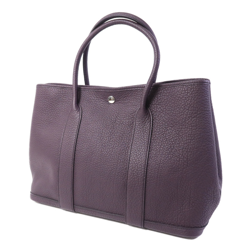 HERMES Negonda皮革Garden Party PM手挽袋Aubergine-2