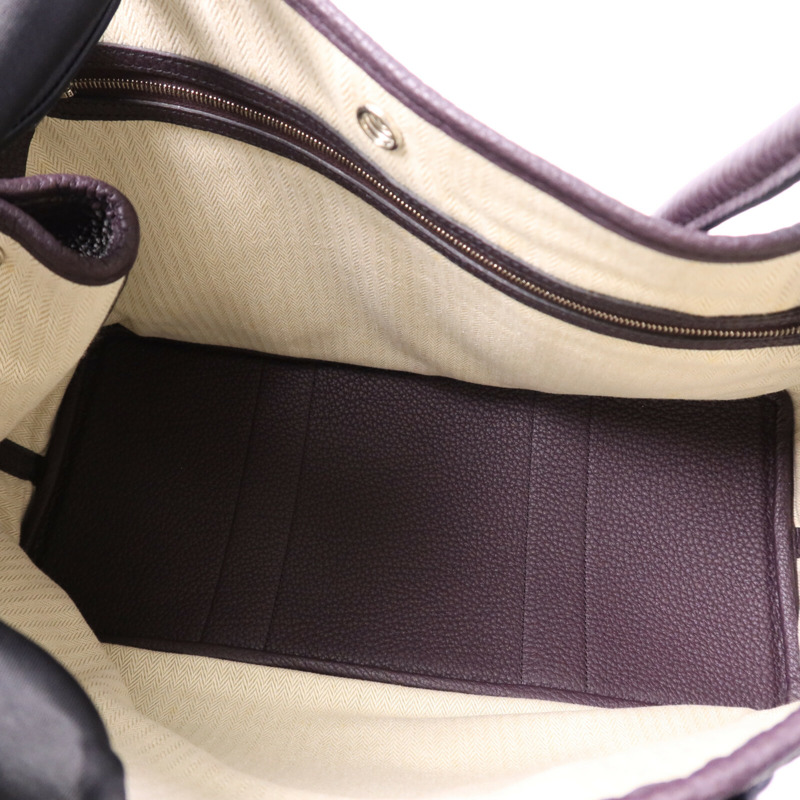 HERMES Negonda皮革Garden Party PM手挽袋Aubergine-4