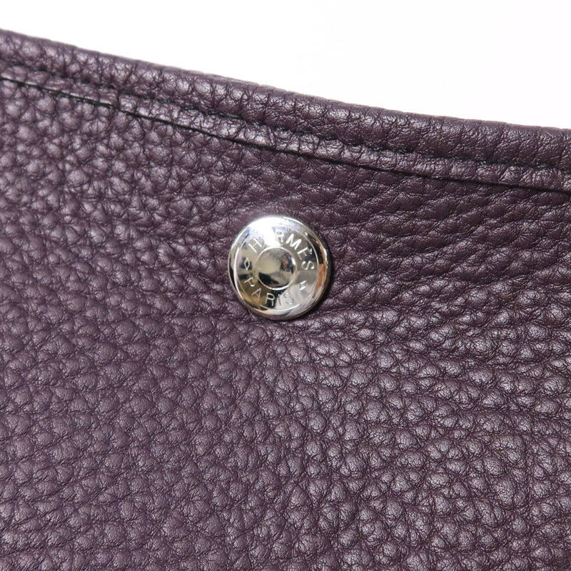 HERMES Negonda皮革Garden Party PM手挽袋Aubergine-6