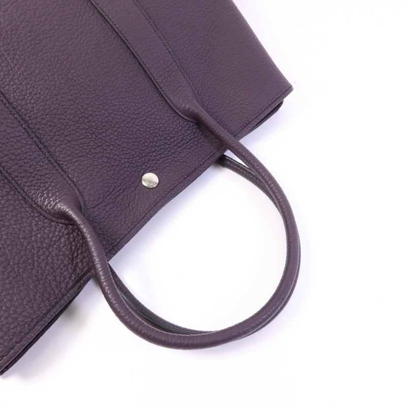 HERMES Negonda皮革Garden Party PM手挽袋Aubergine-8
