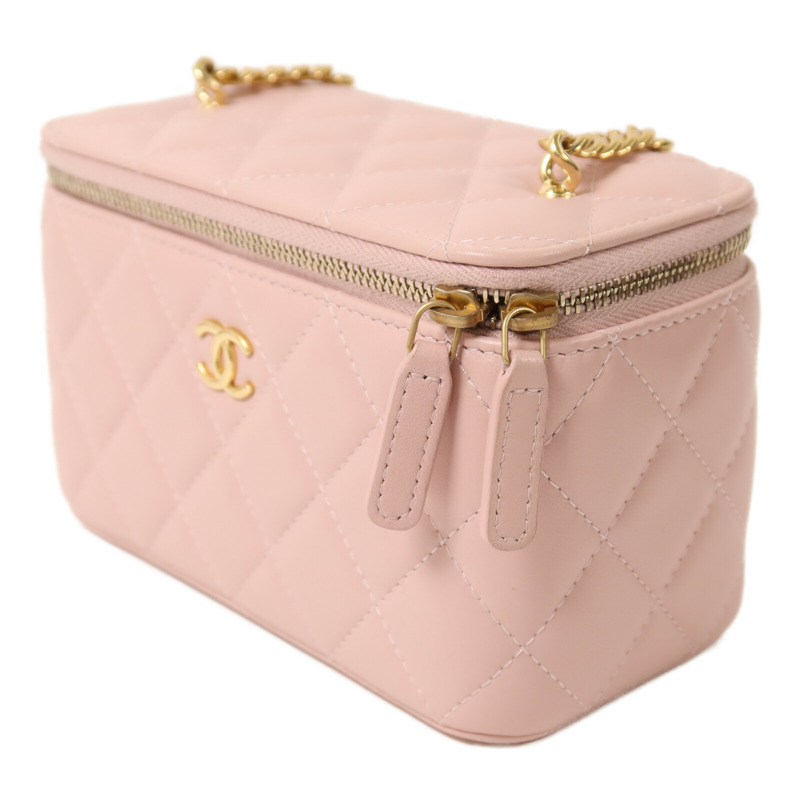 CHANEL 羊皮皮革Vanity Case鏈帶肩背袋-2