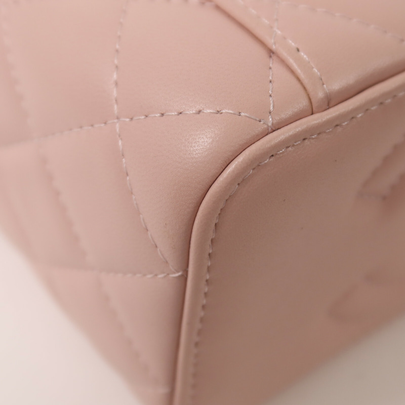 CHANEL 羊皮皮革Vanity Case鏈帶肩背袋-12