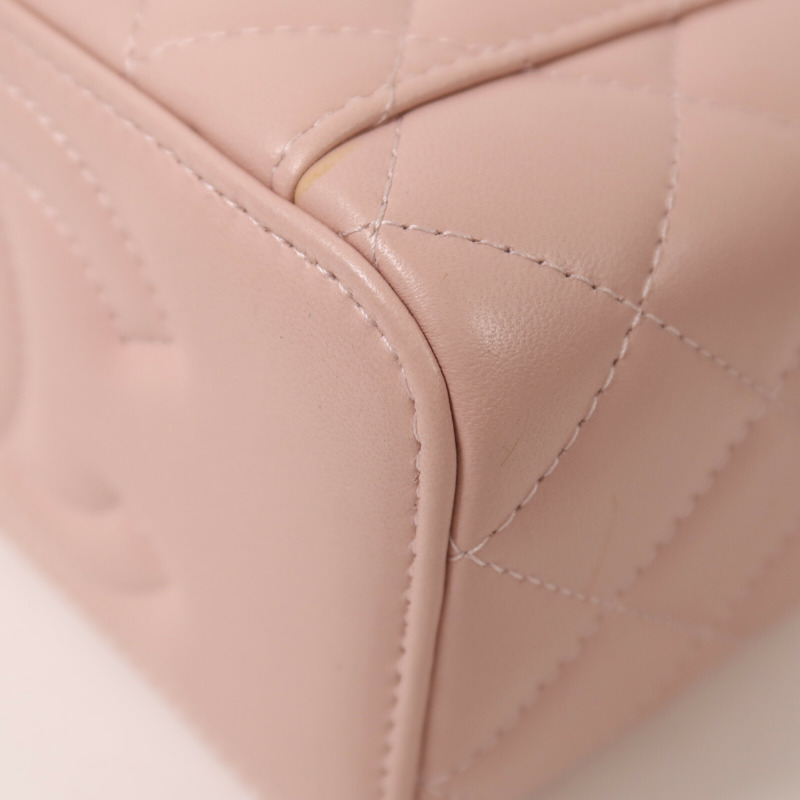 CHANEL 羊皮皮革Vanity Case鏈帶肩背袋-13